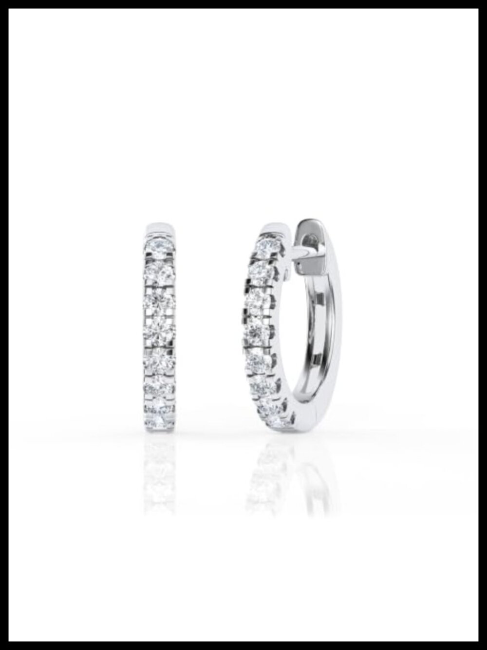 14K Gold Lab Grown Diamond Huggie Earrings 0.25 cttw